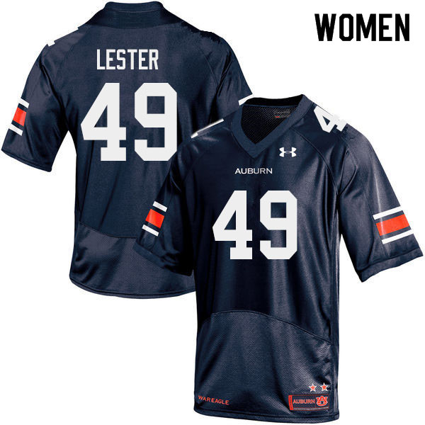 Women #49 Barton Lester Auburn Tigers College Football Jerseys Sale-Navy